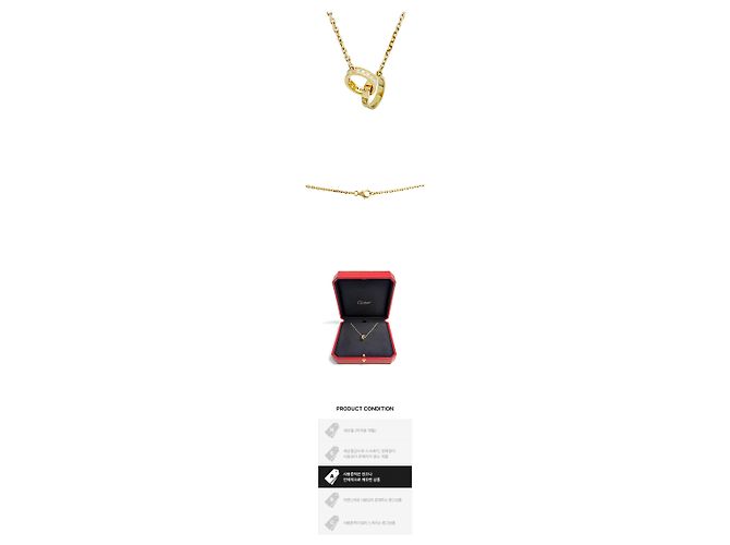 Cartier Collana Love Diamond Semi Pave Rosa - vista 2