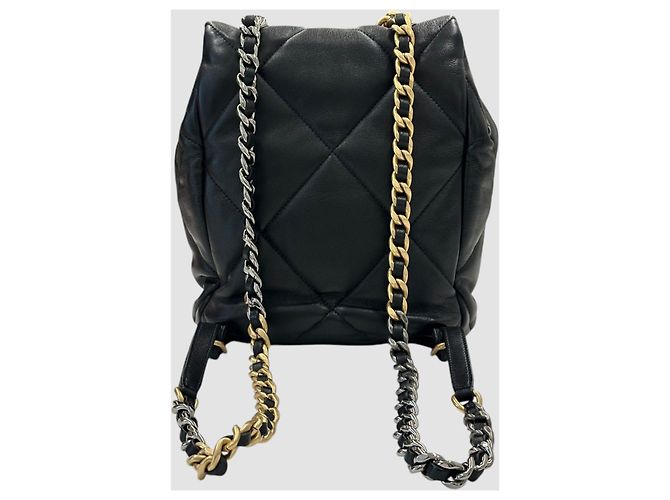 Chanel 19 Chanel Rucksack aus Lammleder Gold Golden - Ansicht 10