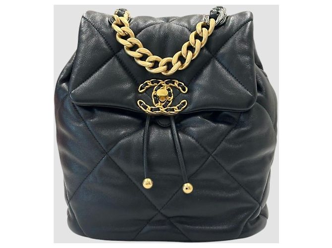 Chanel 19 Chanel Rucksack aus Lammleder Gold Golden - Ansicht 2