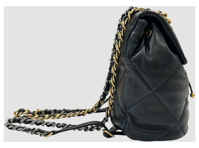 Chanel 19 Chanel Rucksack aus Lammleder Gold Golden - Ansicht 4