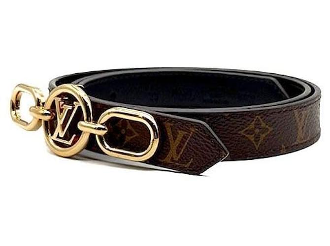 Louis Vuitton Cinturón reversible Monogram LV Circle Prime Castaño - vista 2