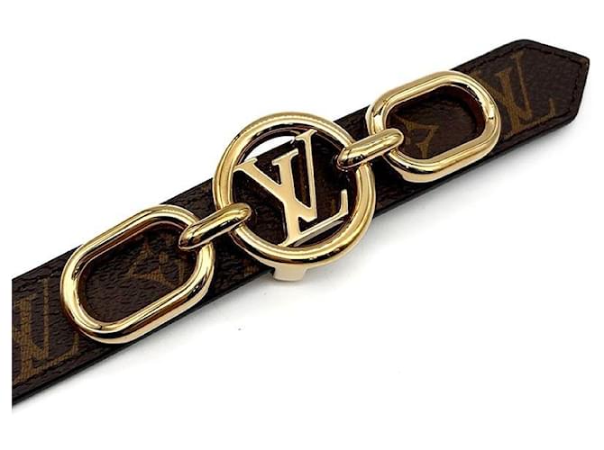 Louis Vuitton Cinturón reversible Monogram LV Circle Prime Castaño - vista 3
