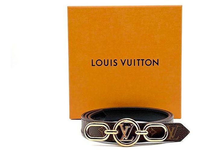 Louis Vuitton Cinturón reversible Monogram LV Circle Prime Castaño - vista 7