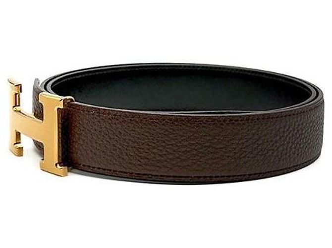 Hermès Cinturón reversible Castaño - vista 2