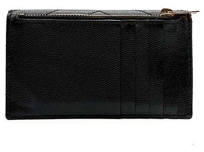 Saint Laurent Monogram Kartenetui mit Klappe Schwarz - Ansicht 3