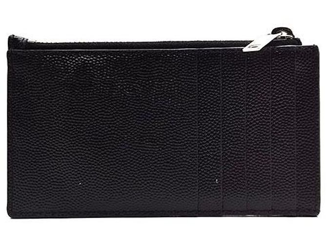 Saint Laurent Tarjetero con cremallera Monogram Negro - vista 3