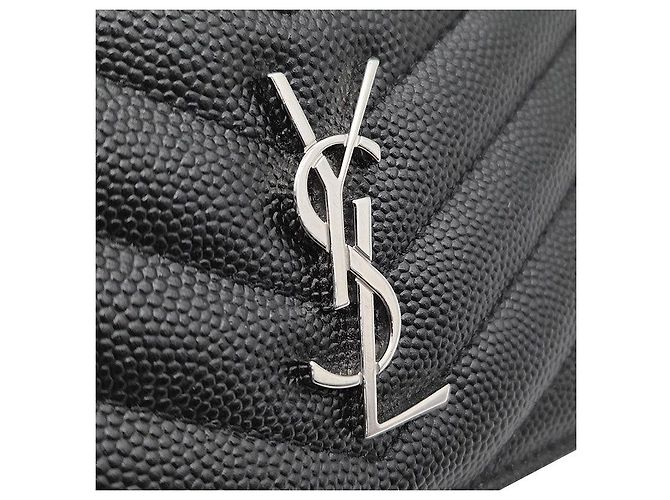Saint Laurent Tarjetero con cremallera Monogram Negro - vista 6