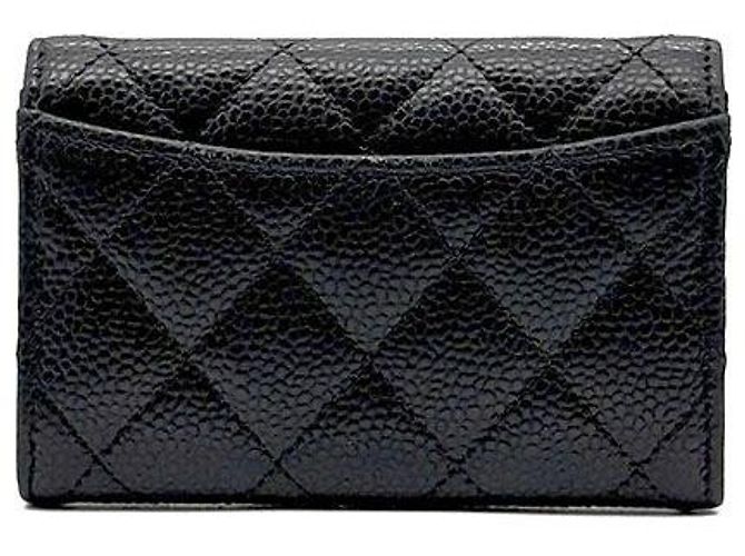 Chanel Tarjetero de piel Caviar Negro - vista 3