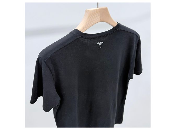 Dior T-shirt a maniche corte in cotone e lino da donna Nero - vista 5