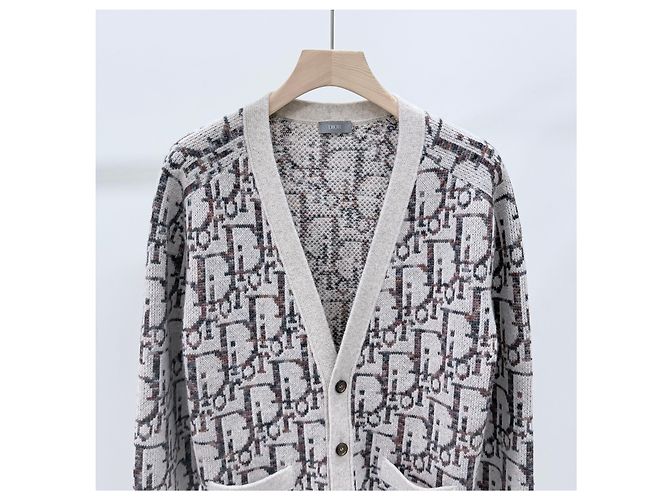 Dior Oblique Jacquard Cardigan Beige Braun - Ansicht 2