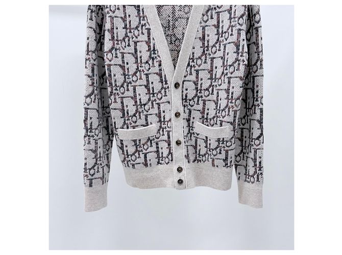 Dior Oblique Jacquard Cardigan Beige Braun - Ansicht 3