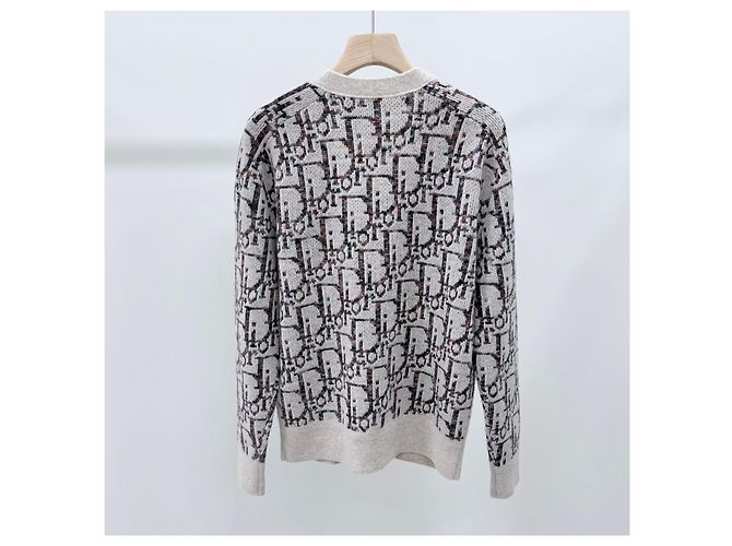 Dior Oblique Jacquard Cardigan Beige Braun - Ansicht 4