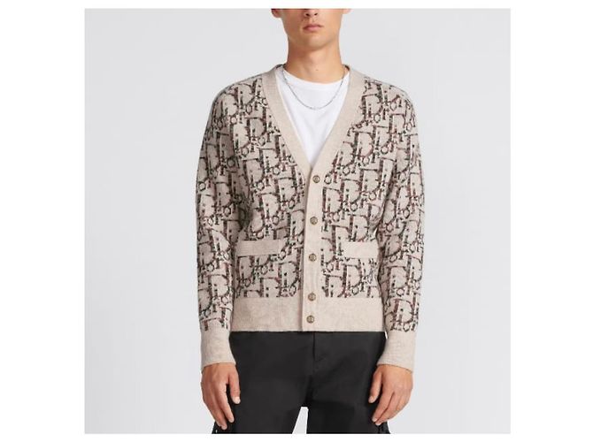 Dior Oblique Jacquard Cardigan Beige Braun - Ansicht 7