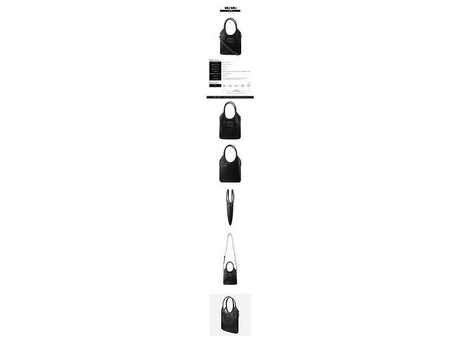 Miu Miu Mini borsa tote in pelle nera - vista 2