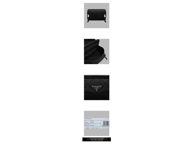Prada Borsa Biker Matelassé in Re-Nylon a Spalla Nera - vista 3
