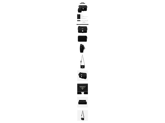 Prada Borsa a tracolla Re Nylon Saffiano Black - vista 2