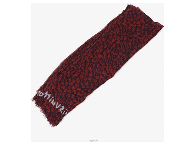 Louis Vuitton Roter Schal mit Leopard-Logo - Ansicht 2
