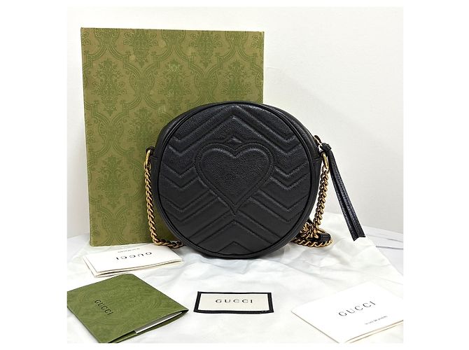 Gucci Borsa a tracolla Matelassé Tambourine Chain Nera Nero - vista 4