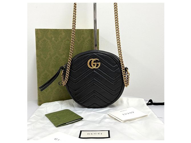 Gucci Borsa a tracolla Matelassé Tambourine Chain Nera Nero - vista 5