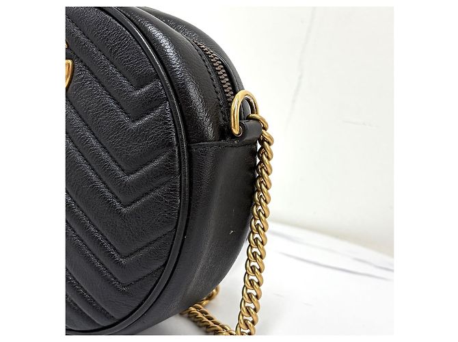 Gucci Borsa a tracolla Matelassé Tambourine Chain Nera Nero - vista 7
