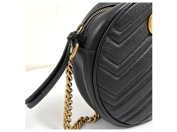 Gucci Borsa a tracolla Matelassé Tambourine Chain Nera Nero - vista 8