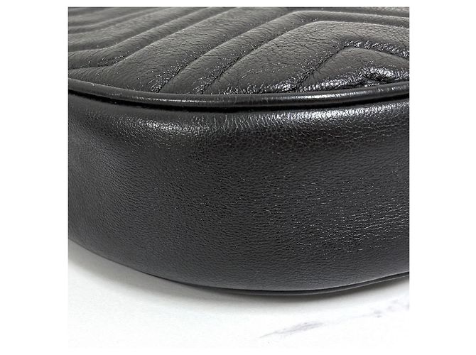 Gucci Borsa a tracolla Matelassé Tambourine Chain Nera Nero - vista 9