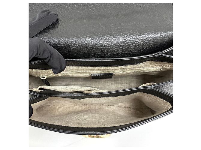 Gucci Borsa a tracolla con catena e manico superiore Interlocking Nera Nero - vista 13