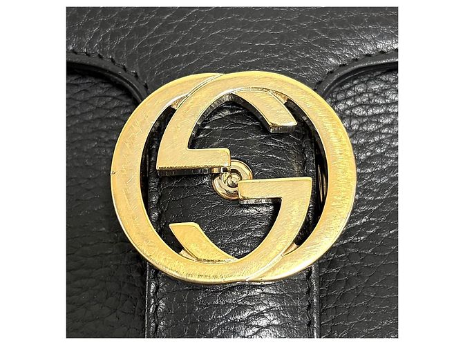 Gucci Borsa a tracolla con catena e manico superiore Interlocking Nera Nero - vista 7