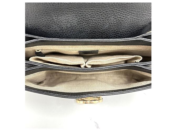 Gucci Borsa a tracolla con catena e manico superiore Interlocking Nera Nero - vista 13