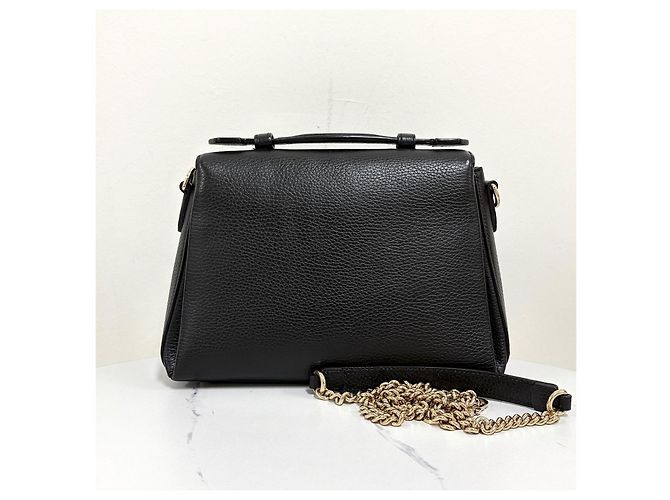 Gucci Borsa a tracolla con catena e manico superiore Interlocking Nera Nero - vista 4