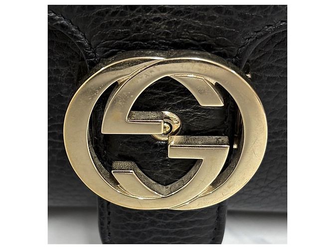 Gucci Borsa a tracolla con catena e manico superiore Interlocking Nera Nero - vista 7