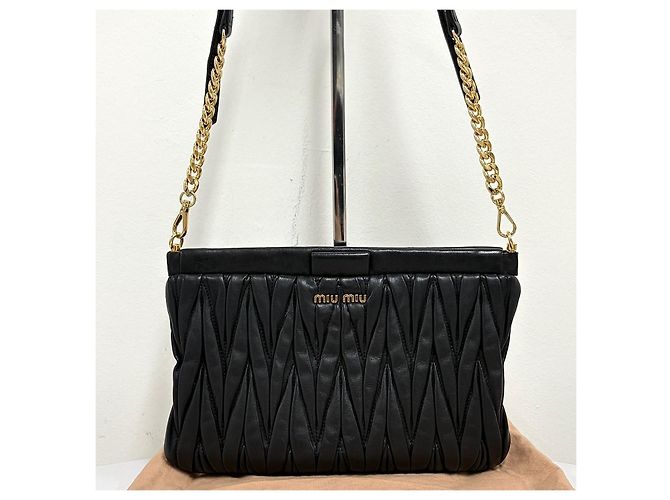 Miu Miu Borsa crossbody a catena Nera Nero - vista 3