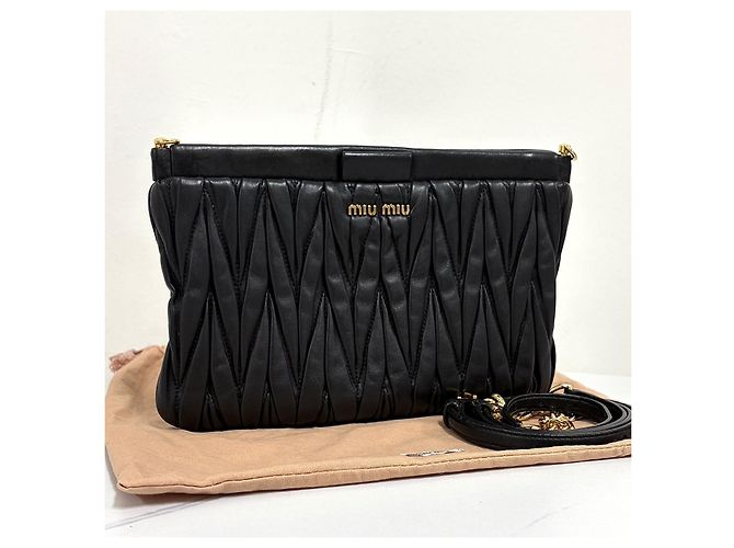 Miu Miu Borsa crossbody a catena Nera Nero - vista 4