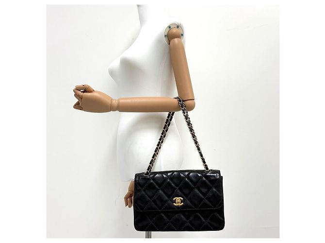Chanel Wild Stitch Chain Schultertasche Schwarz - Ansicht 3