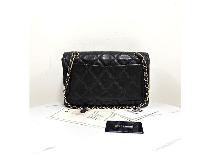 Chanel Wild Stitch Chain Schultertasche Schwarz - Ansicht 5