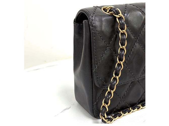 Chanel Wild Stitch Chain Schultertasche Schwarz - Ansicht 8
