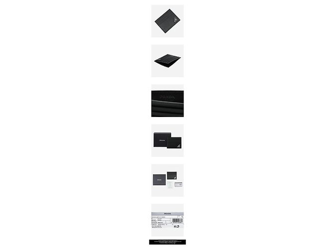 Prada Porta-cartões Logo em Saffiano Preto - vista 3