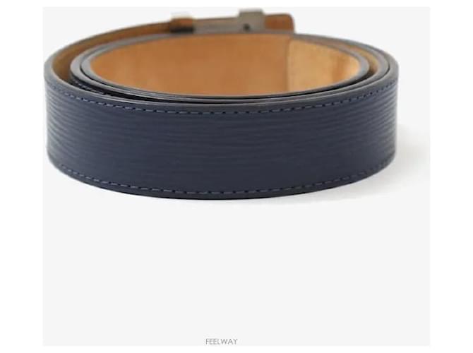 Louis Vuitton Epi Gürtel Navy Silberne Hardware Blau - Ansicht 3