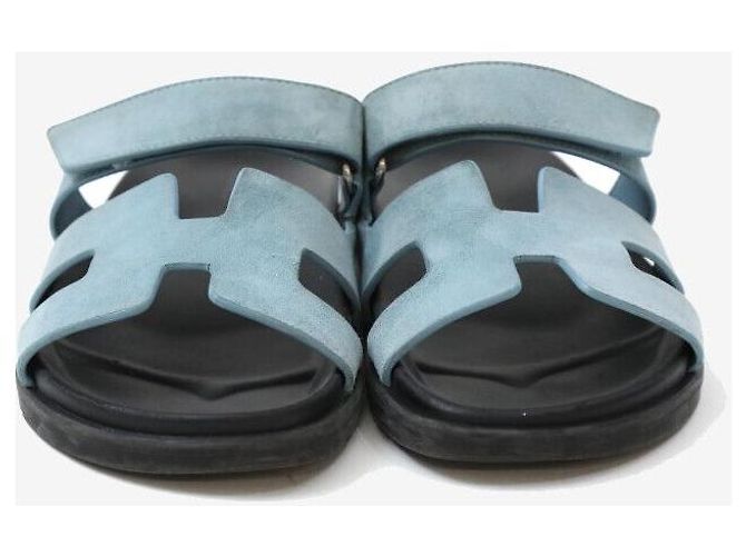 Hermès Sandali Sifre Suede Blue Celeste - vista 2