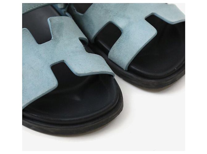 Hermès Sandali Sifre Suede Blue Celeste - vista 6