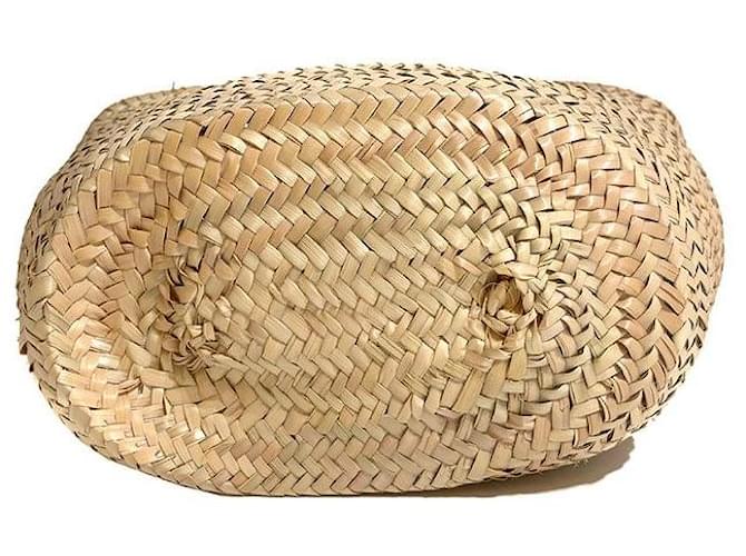 Céline Raffia Triumph Panier Large Marrone - vista 7