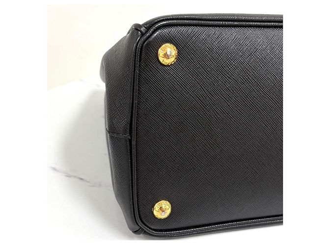 Prada Borsa Tote Saffiano Lux Nera Nero - vista 10