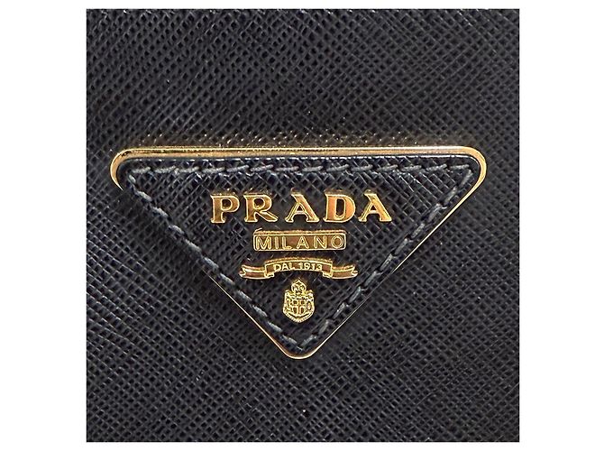 Prada Borsa Tote Saffiano Lux Nera Nero - vista 12