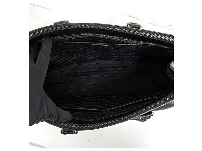 Prada Borsa Tote Saffiano Lux Nera Nero - vista 13