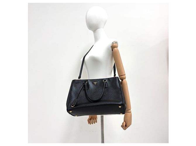 Prada Borsa Tote Saffiano Lux Nera Nero - vista 3