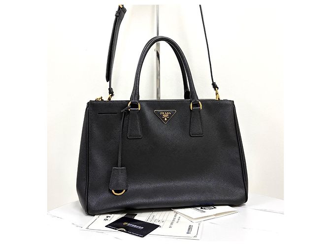 Prada Borsa Tote Saffiano Lux Nera Nero - vista 4