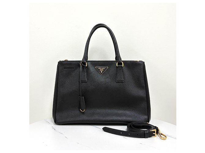 Prada Borsa Tote Saffiano Lux Nera Nero - vista 6