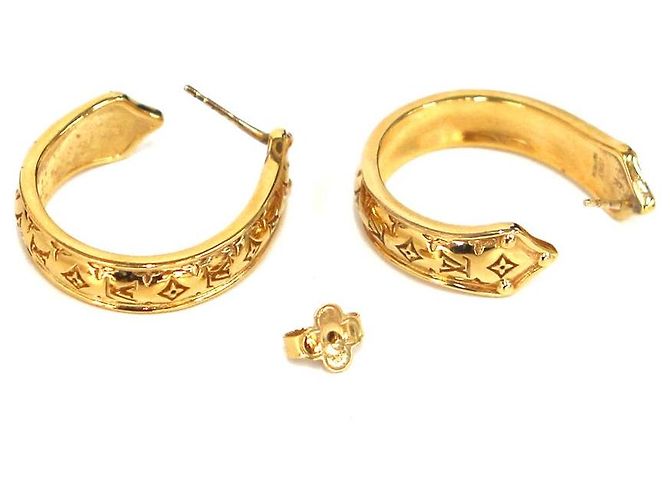 Louis Vuitton Nanogram Gold Ohrringe Golden - Ansicht 4