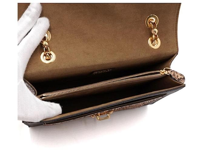 Louis Vuitton Borsa a tracolla e crossbody Monogram Python Victorie Flap Gold Chain Multicolore - vista 5
