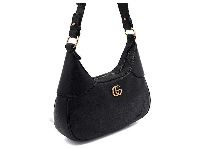 Gucci Borsa Tote e Borsa a Tracolla Aphrodite Small con Catena Dorata Nero - vista 3